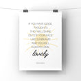 Load image into Gallery viewer, Roald Dahl Quote Print: Good Thoughts Shine - Nursery Wall Art