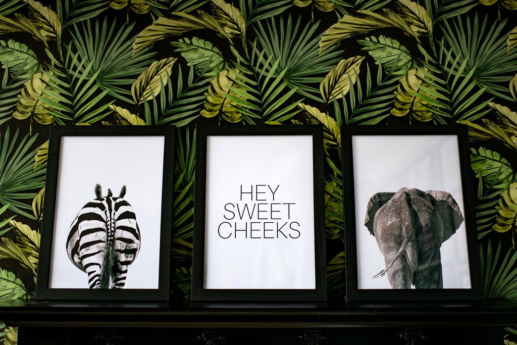 Funny Bathroom Prints |Set of 3 Posters | Animal Wall Art |