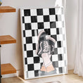 Load image into Gallery viewer, Sneaker Art Print: Checkerboard Shoes, Emo Goth Room Decor