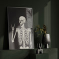 Load image into Gallery viewer, Skull Skeleton Art Print | Gothic Emo Decor | Black Accessories | Quirky Home Poster