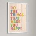 Load image into Gallery viewer, Happiness Quote Print: Colorful Positive Wall Art