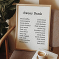 Load image into Gallery viewer, Swear Bank Print: Funny Rude Obscene Word Art Poster