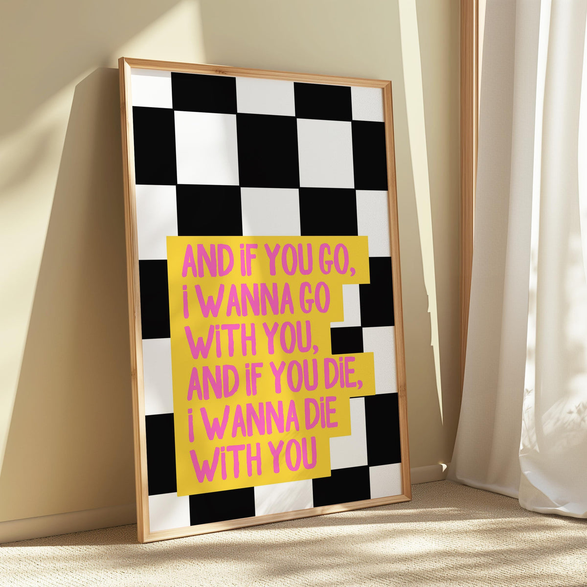 SOAD Lyrics Print: Emo Checker Gallery Wall Art