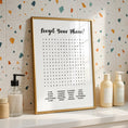 Load image into Gallery viewer, Bathroom Word Search Print - Toilet Decor - En-suite Wall Art - Funny Prints - Fun Bathroom Poster