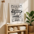 Load image into Gallery viewer, Funny Bathroom Rules Print - Toilet Humor Wall Art - Bathroom Sign