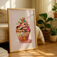 Load image into Gallery viewer, Cupcake Wall Art Print - Disco Ball Art - Baking Decor - Prints for kitchen