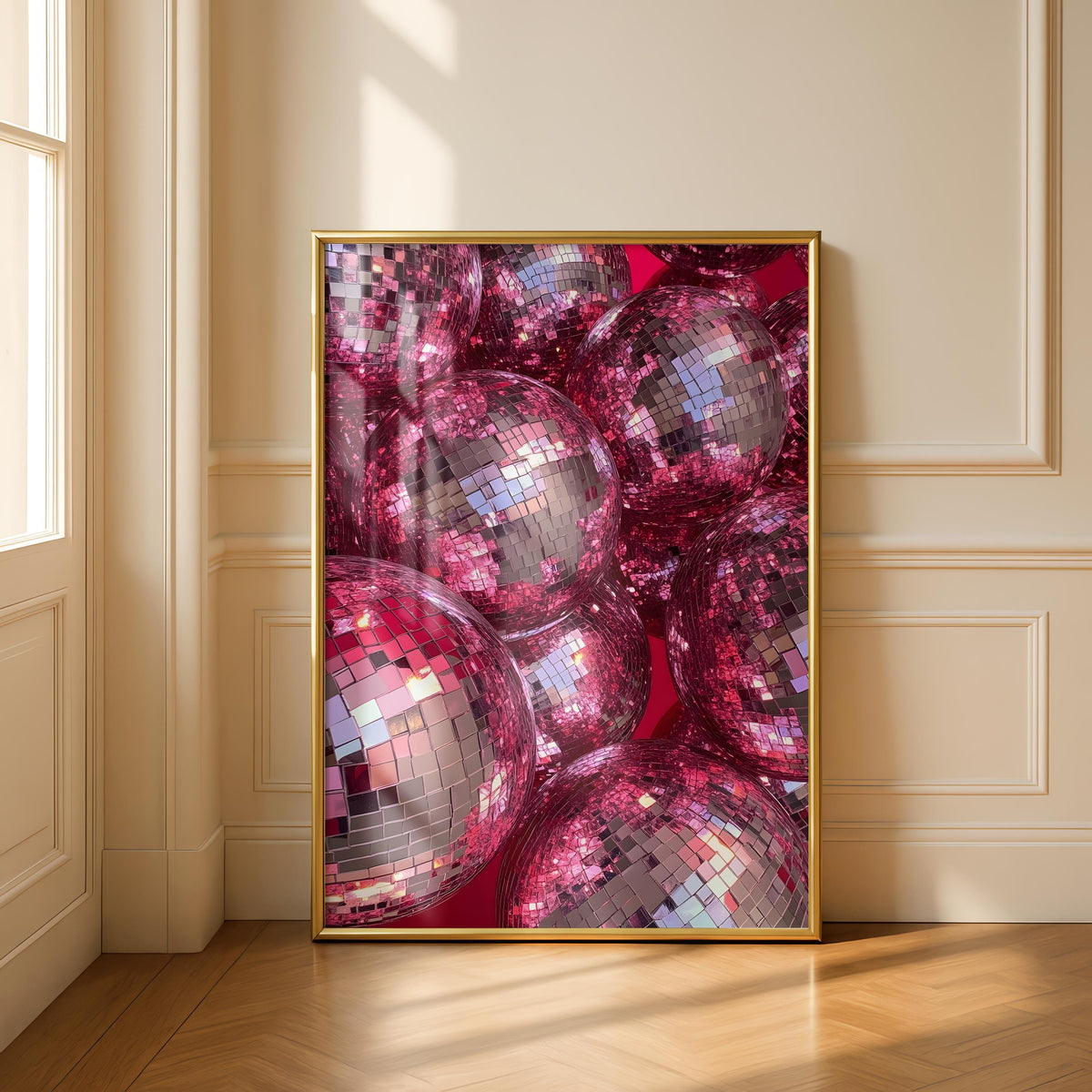 Pink Disco Balls - Retro Decor - Disco Print - Funky Posters