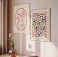 Load image into Gallery viewer, Set of 2 Floral Prints - Typography Set of 2 Boho poster - Matching Posters Decor - Muted Colours