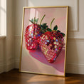 Load image into Gallery viewer, Strawberry Disco Ball Print: Fun Kitchen Wall Art