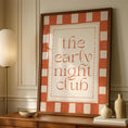 Load image into Gallery viewer, Orange Bedroom Print - Early Night Print - Above Bed Poster - Funny bedroom Decor