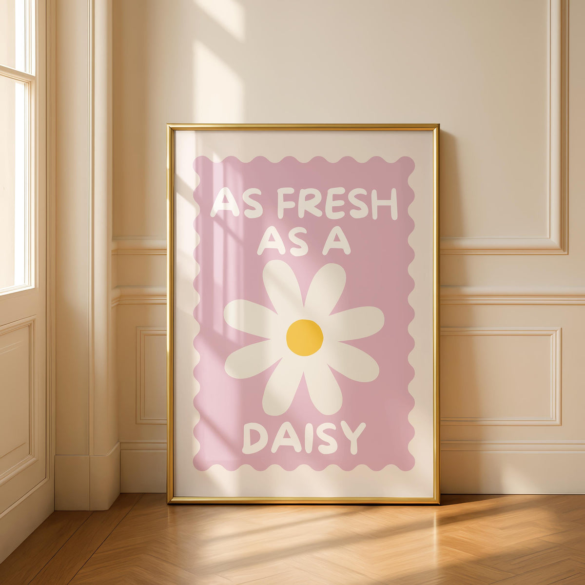 Bathroom Daisy Print - Cute Wall Art - Bathroom Decor - Toilet Art
