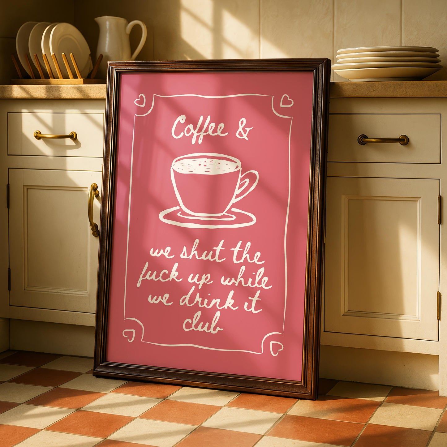 Coffee club - Sweary Prints - Kitchen Decor - Funny Wall Art - Coffee Station Prints