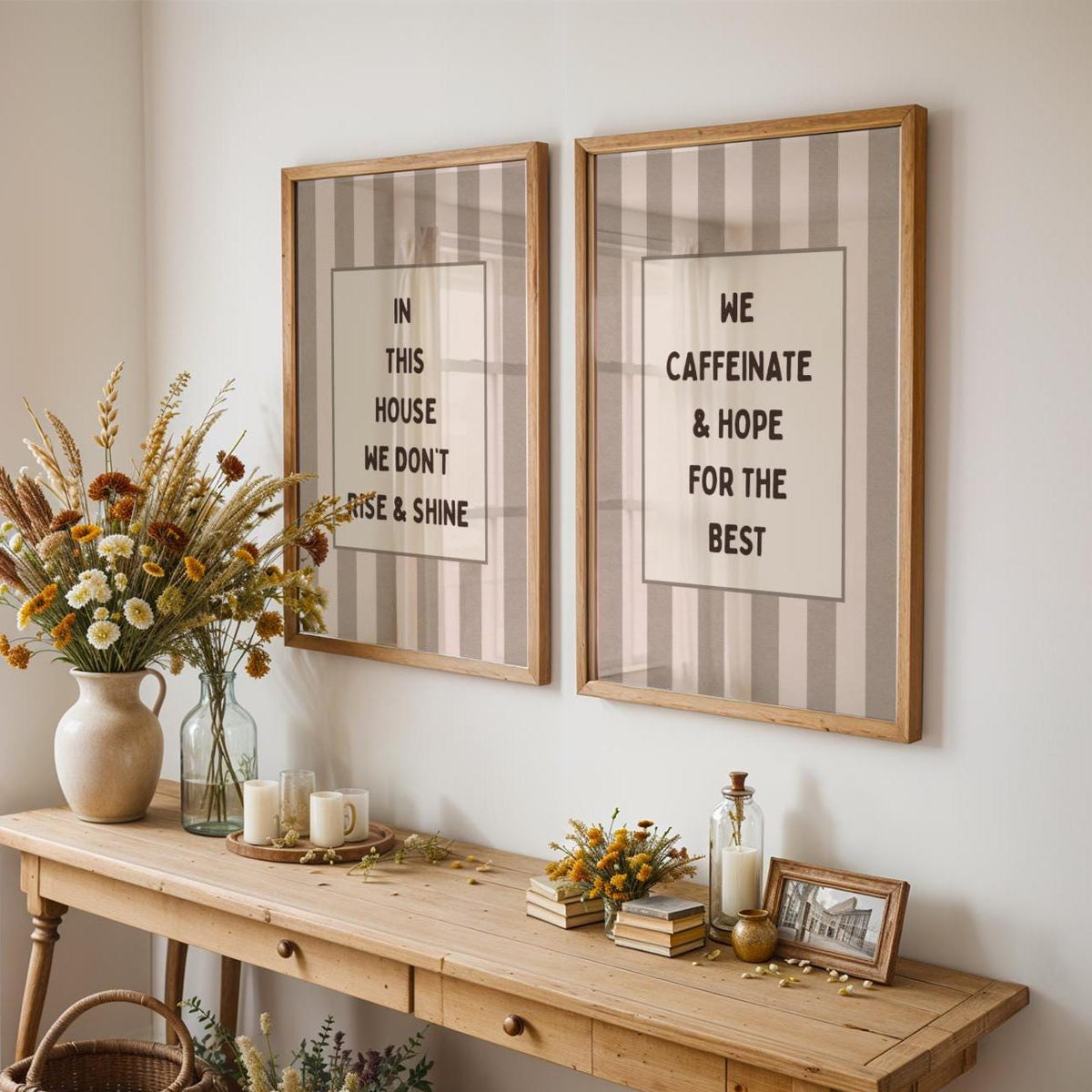 Funny Coffee prints - Kitchen Poster - Set of 2 kitchen prints