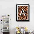 Load image into Gallery viewer, Leopard print monogram letter