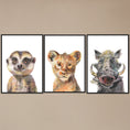 Load image into Gallery viewer, Set of 3 “safari animals”