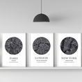 Load image into Gallery viewer, City map prints (Set of 3)