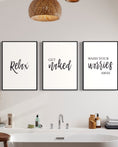 Load image into Gallery viewer, Set of 3 Bathroom Quotes