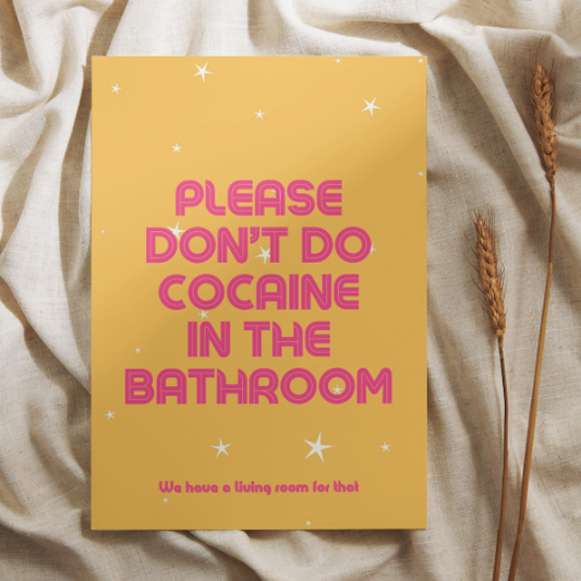 Cocaine in the bathroom