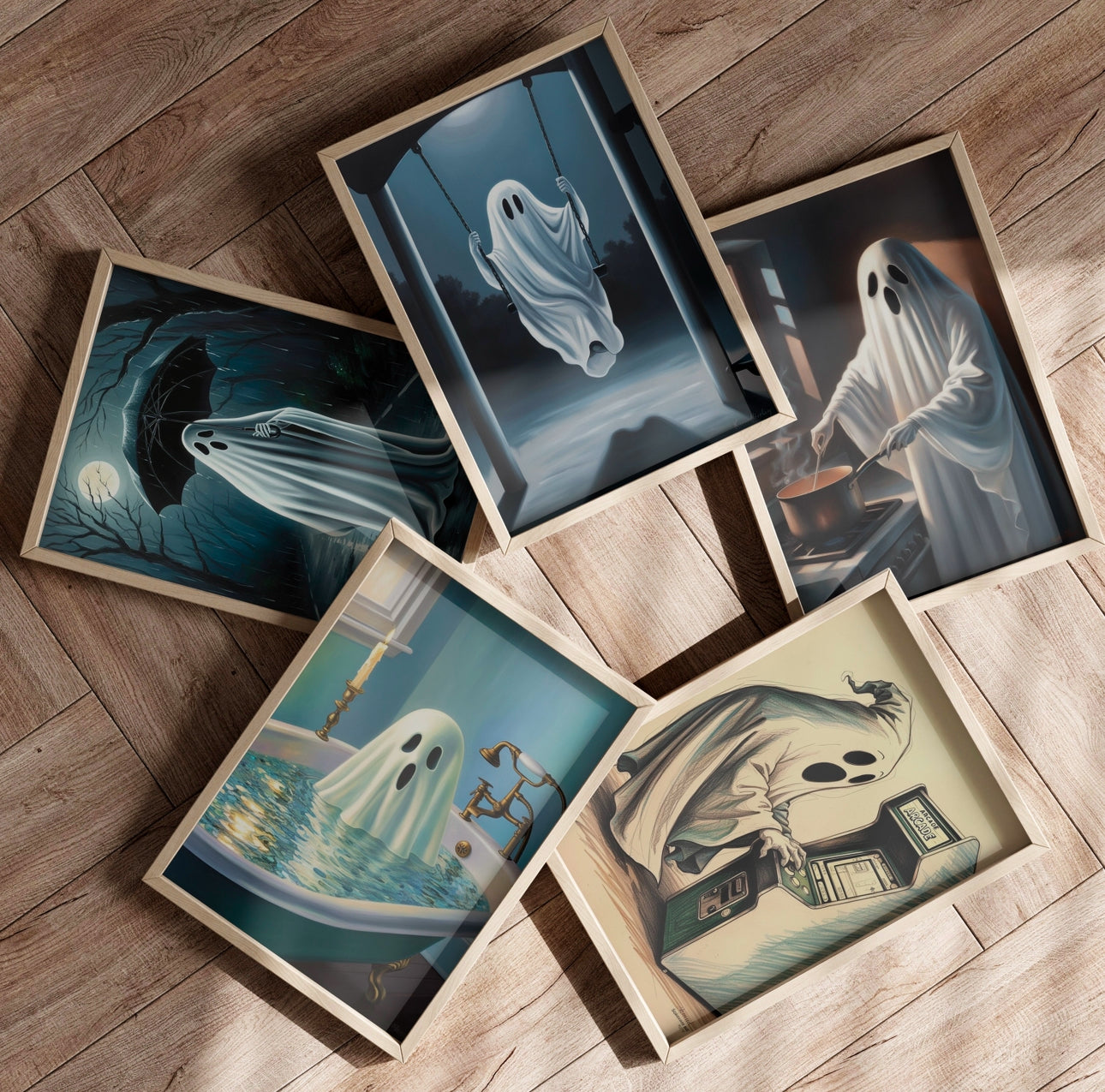 Set of 5 Ghost Prints