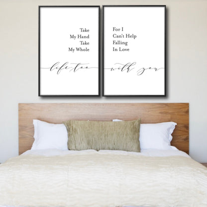 I Can't Help Falling In Love Print Set: Bedroom Decor (A3 A4 A5)