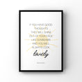 Load image into Gallery viewer, Roald Dahl Quote Print: Good Thoughts Shine - Nursery Wall Art
