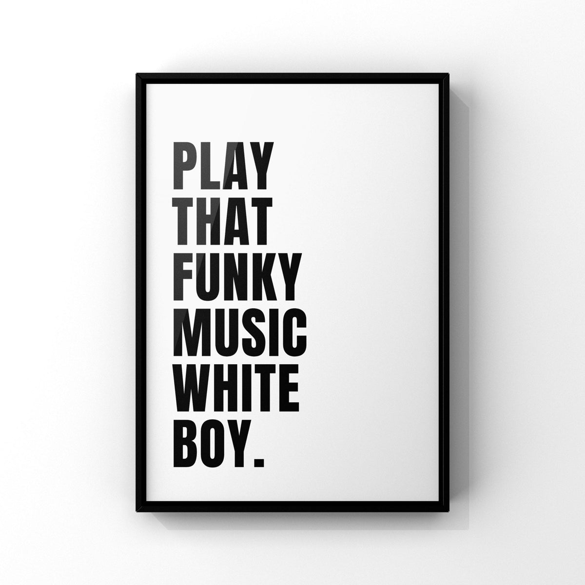 Funky Music Lyrics Print - Typography Wall Art - Rap Prints - Retro Posters