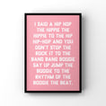 Load image into Gallery viewer, Rap Music Print, Hip Hop Lyrics Poster, Song Art, Bedroom Decor
