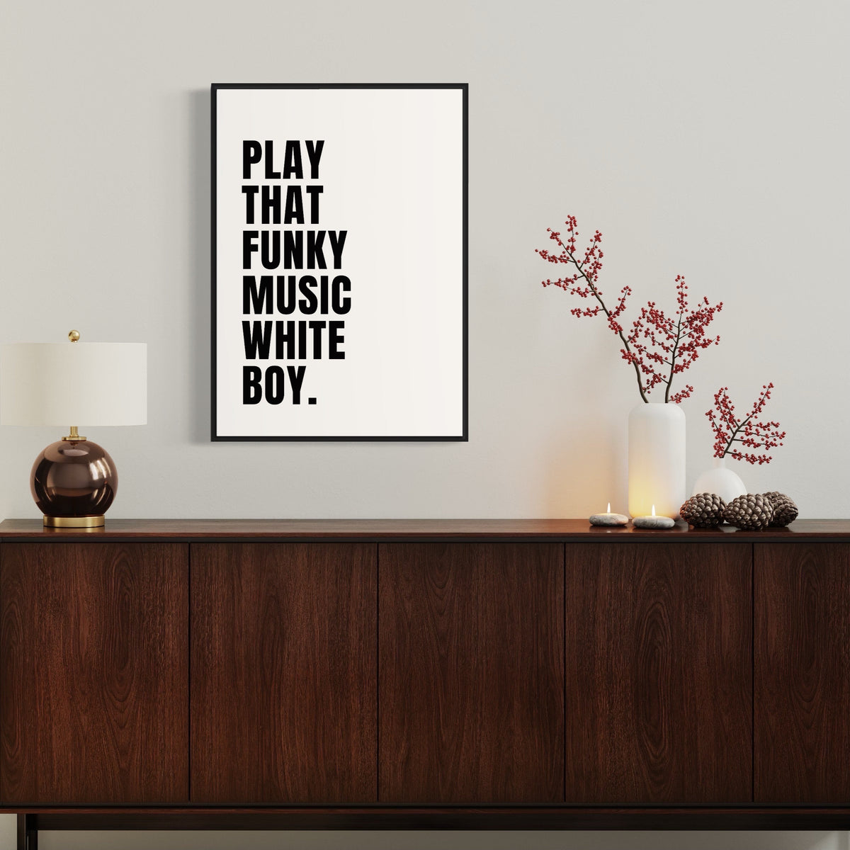 Funky Music Lyrics Print - Typography Wall Art - Rap Prints - Retro Posters