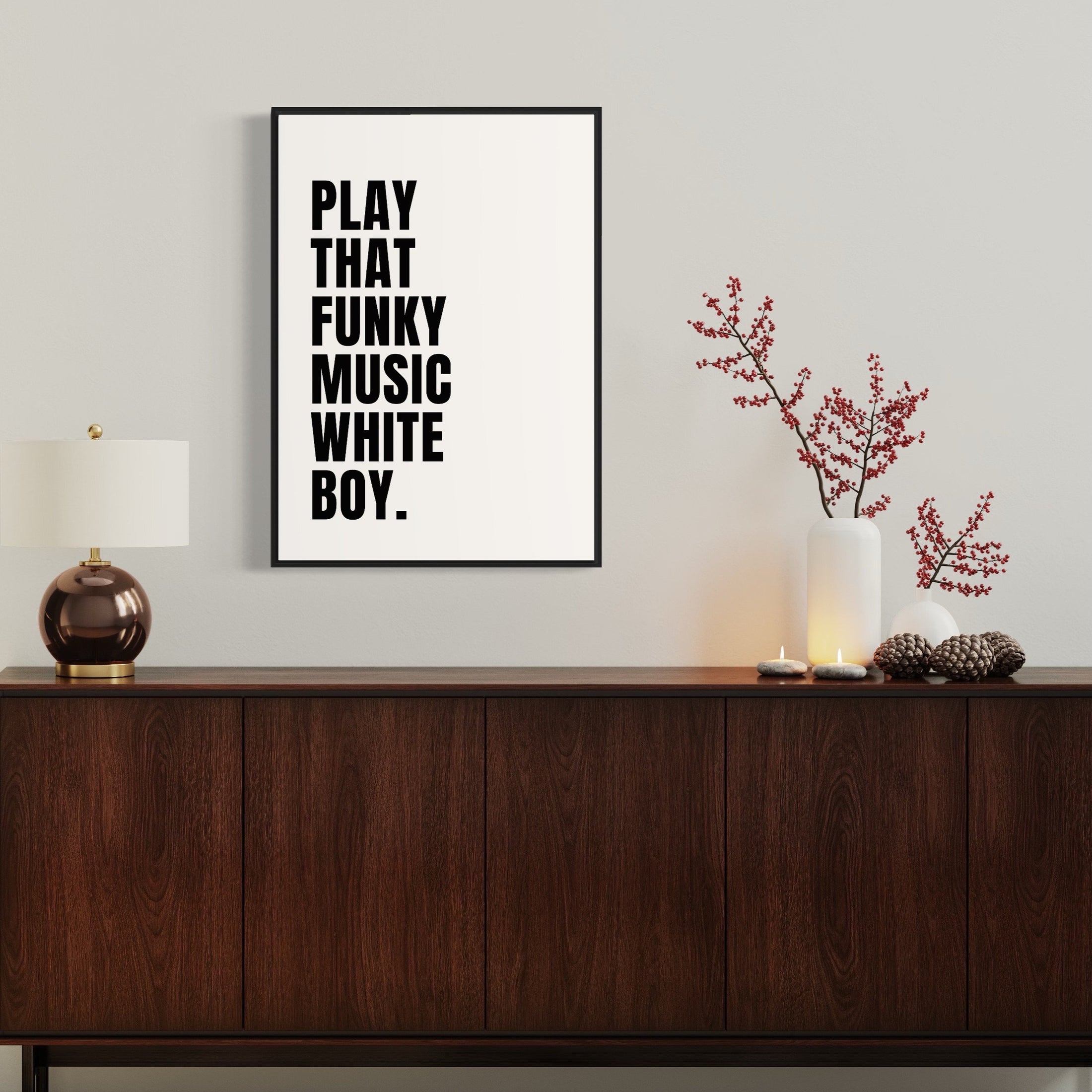 Funky Music Lyrics Print - Typography Wall Art - Rap Prints - Retro Posters