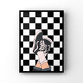 Load image into Gallery viewer, Sneaker Art Print: Checkerboard Shoes, Emo Goth Room Decor
