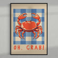 Load image into Gallery viewer, Crab Kitchen Print: Colorful Coastal Wall Art
