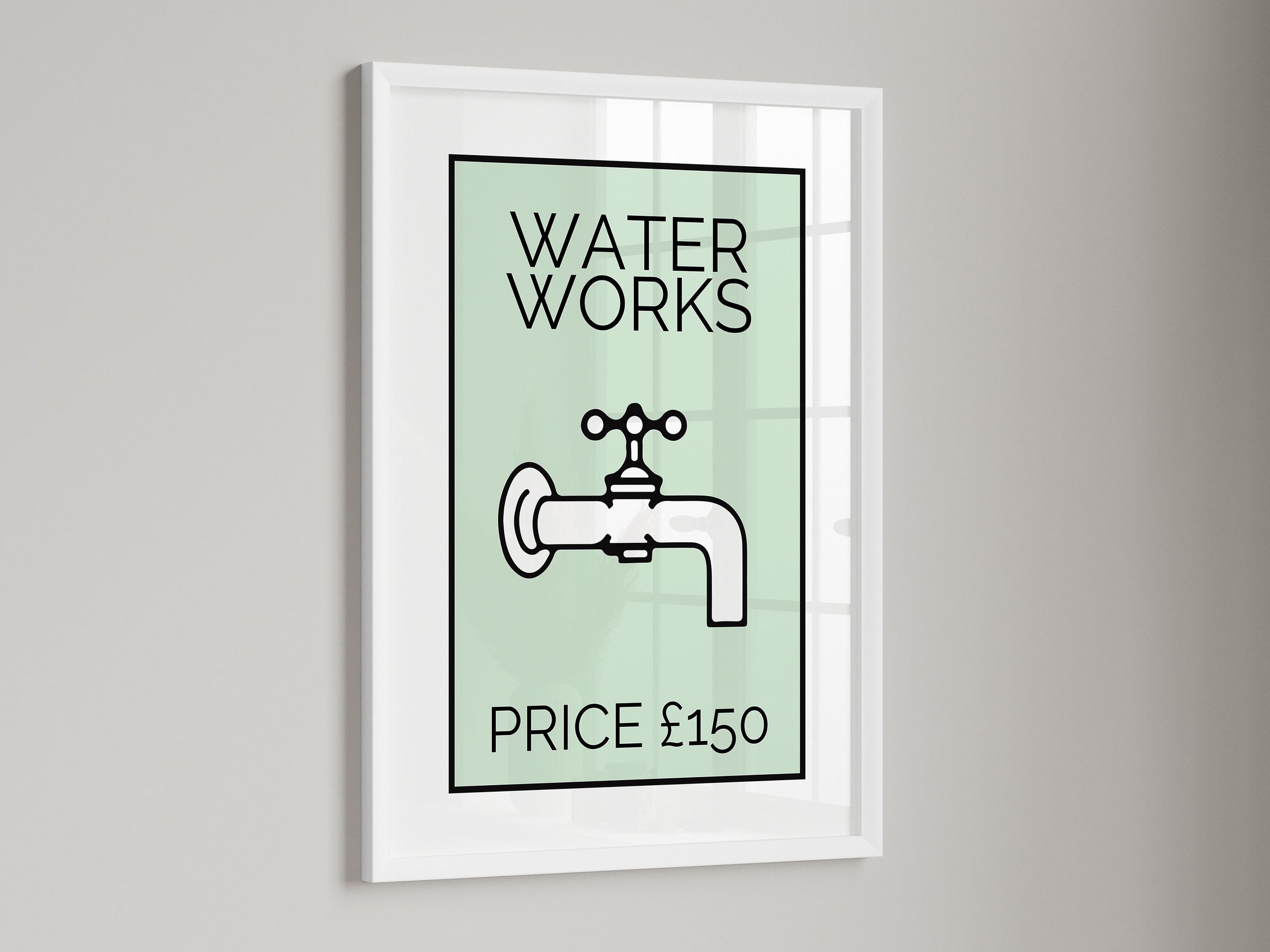 Waterworks Bathroom Print | Retro Toilet Art | Quirky Toilet Wall Decor | Funny Bathroom Decor