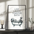 Load image into Gallery viewer, Funny Skeleton Bathroom Print: Dark Humor Skull Wall Art

