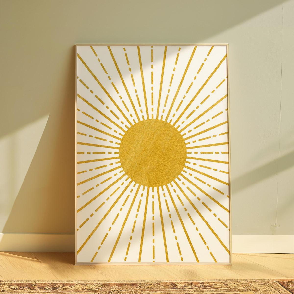 Boho Decor | Sun Print | Sunshine Wall Art | Yellow Wall Decor | Gallery Wall | Sunny Decor