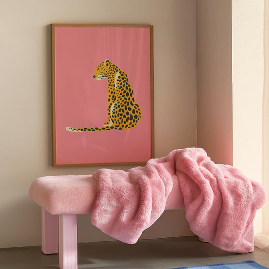 Pink Leopard Print: Colorful Animal Wall Art