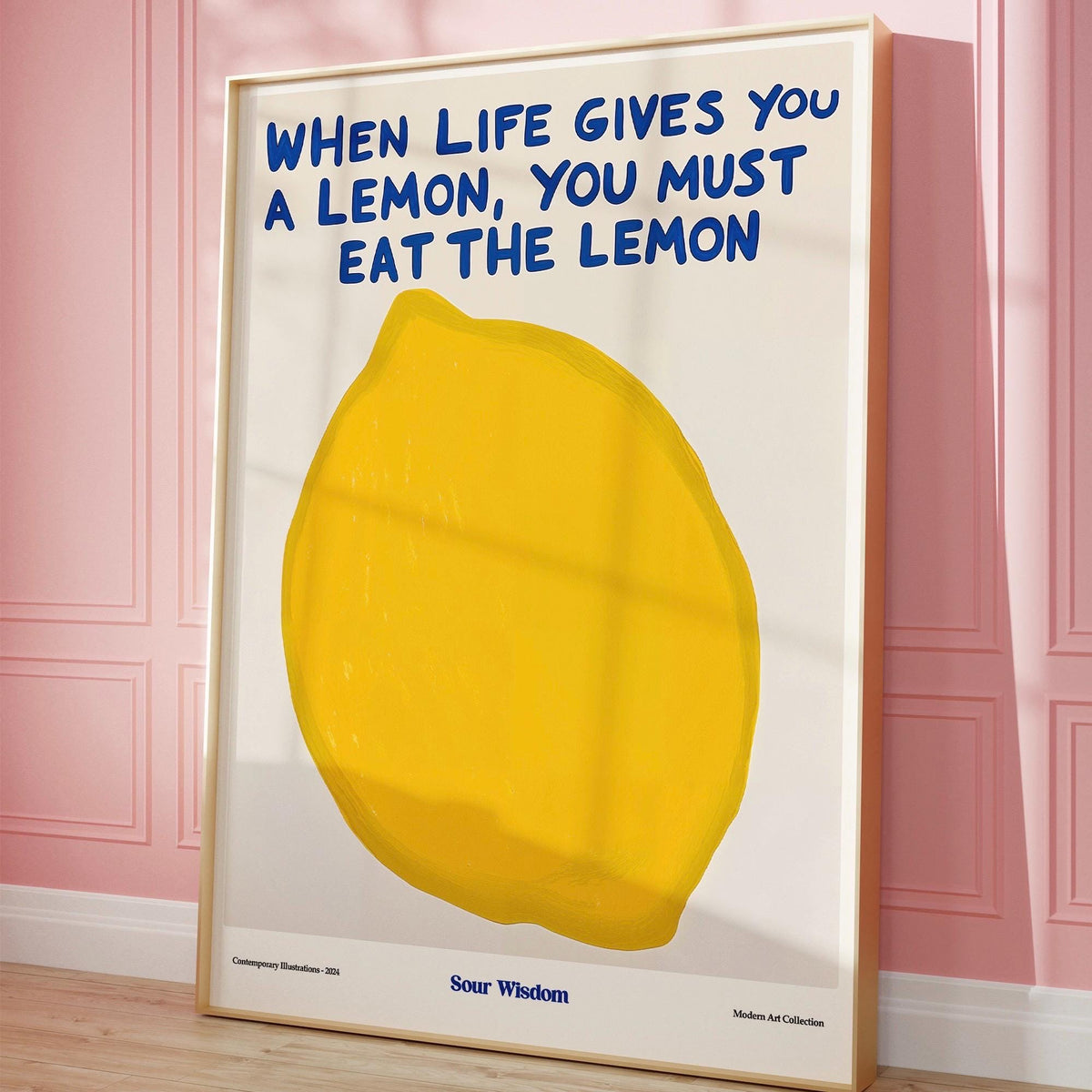 Lemon Kitchen Print: Colorful Wall Art Decor