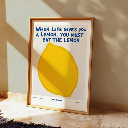 Lemon Kitchen Print: Colorful Wall Art Decor