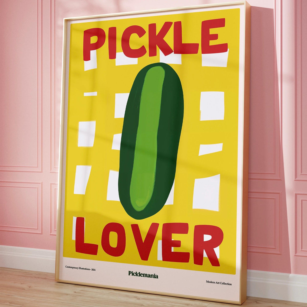 Pickle Lover Kitchen Print: Fun Colorful Wall Art