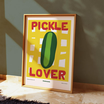 Pickle Lover Kitchen Print: Fun Colorful Wall Art