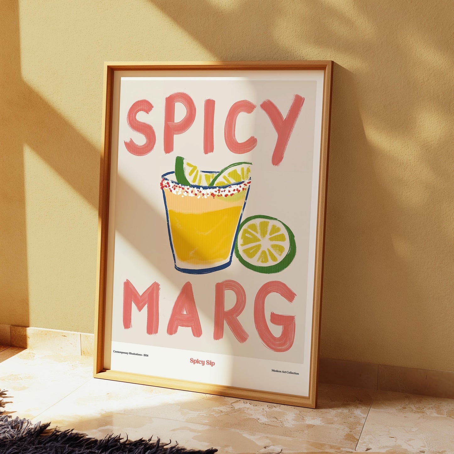 Margarita Kitchen Print: Colorful Alcohol Art