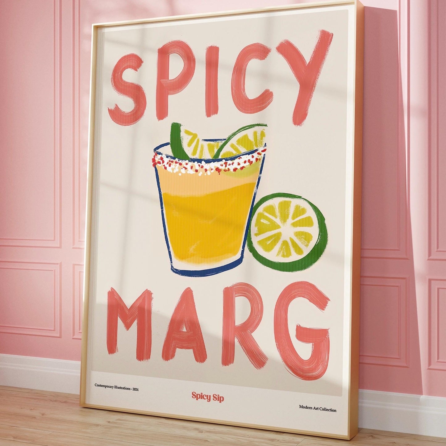 Margarita Kitchen Print: Colorful Alcohol Art