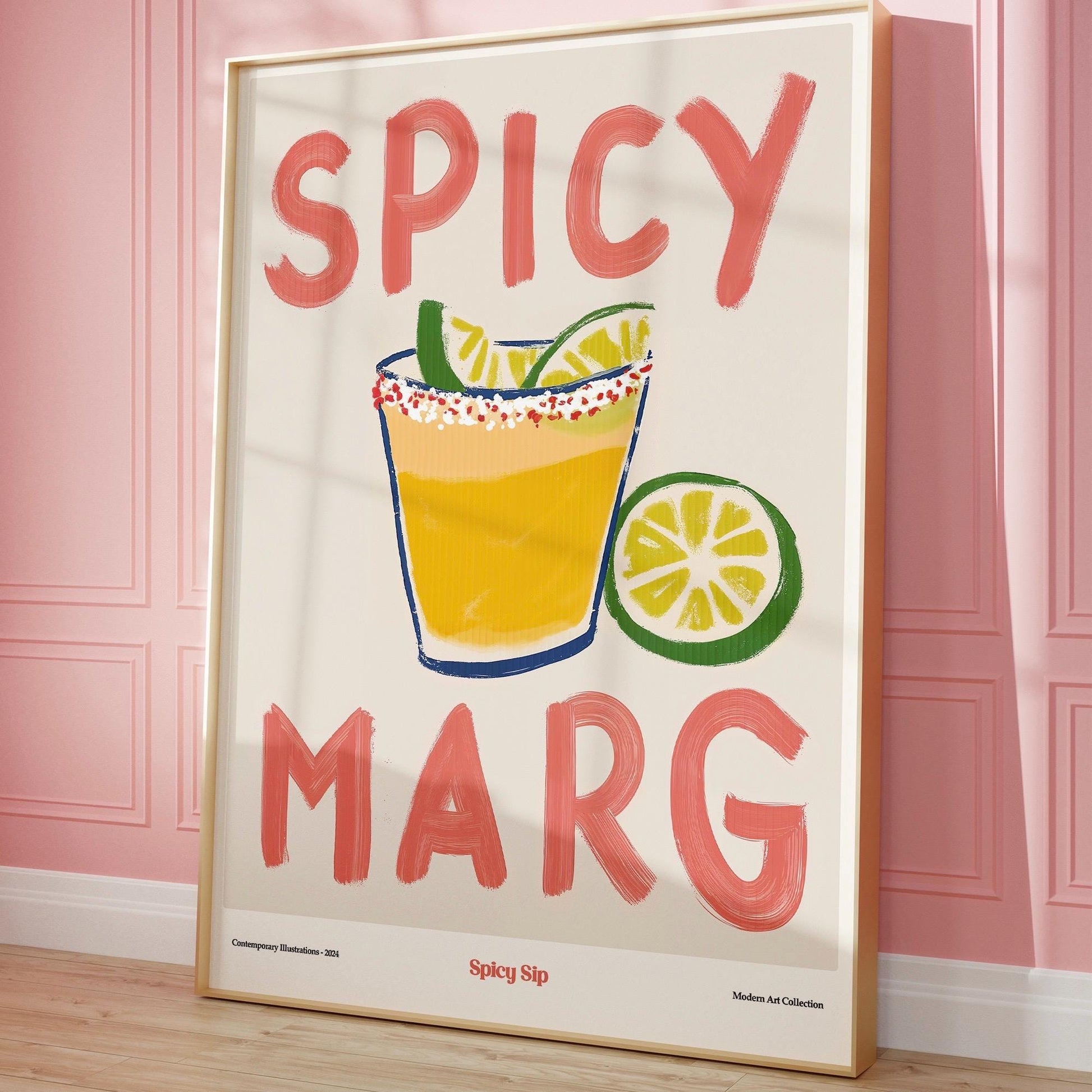 Margarita Kitchen Print: Colorful Alcohol Art