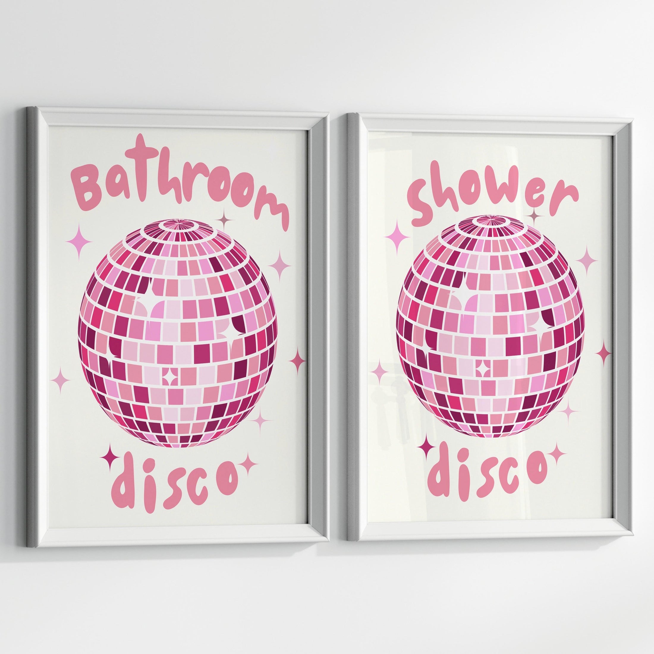 Shower Disco Print: Funny Bathroom Wall Art
