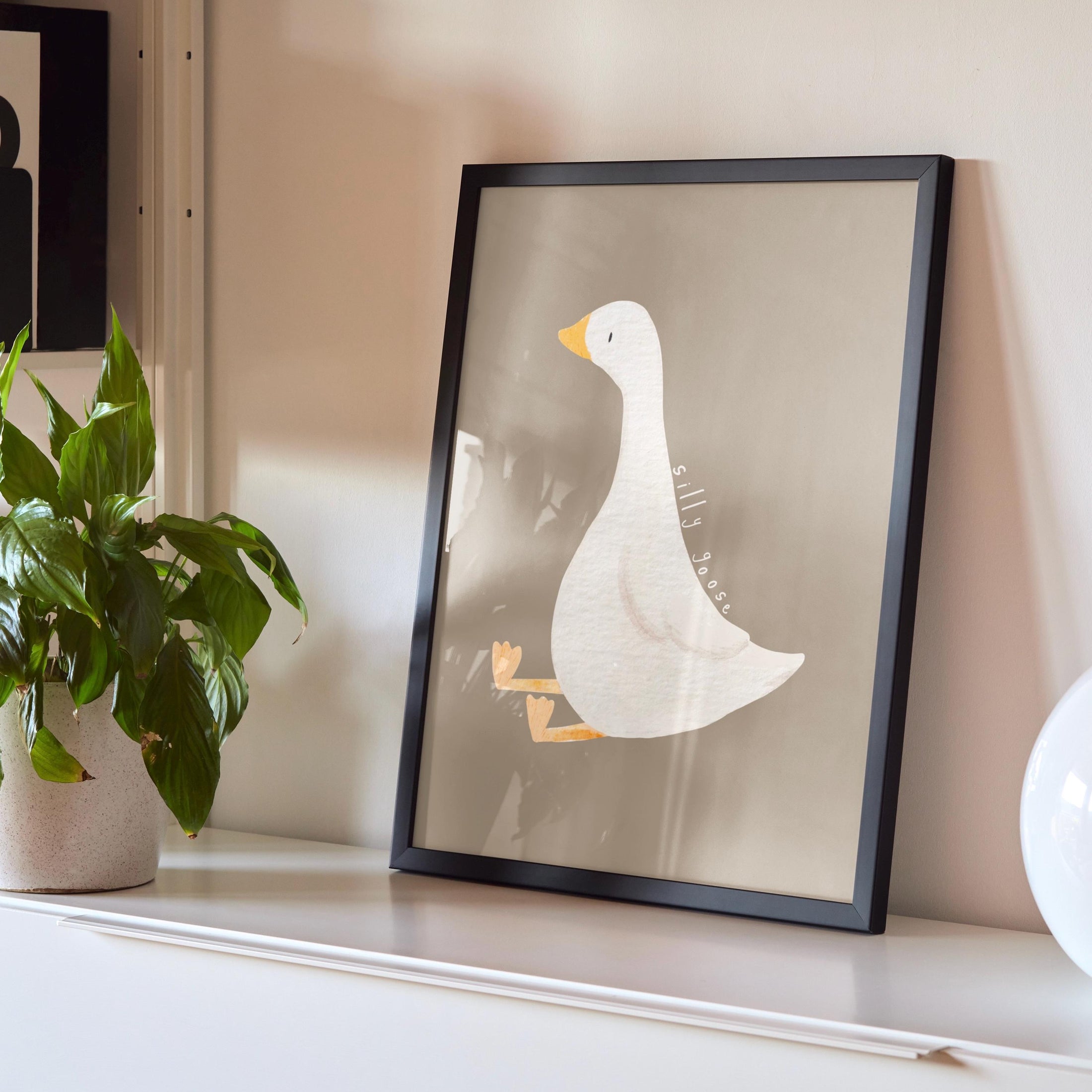 Silly Goose Print: Quirky Kids Wall Art