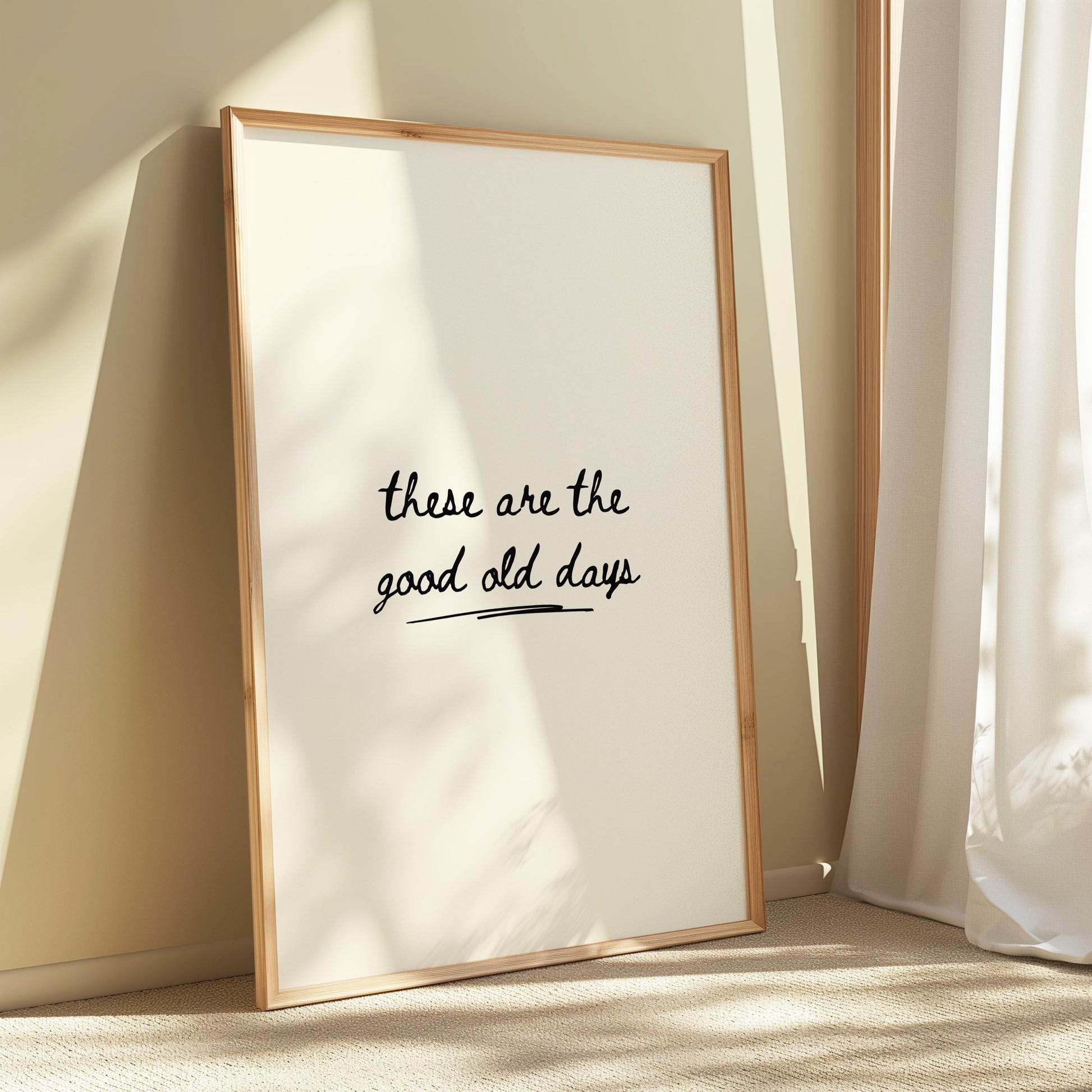 Bedroom prints, prints with quotes, good old days, handwriting prints, family wall art, prints for living room, lounge decor, family quotes