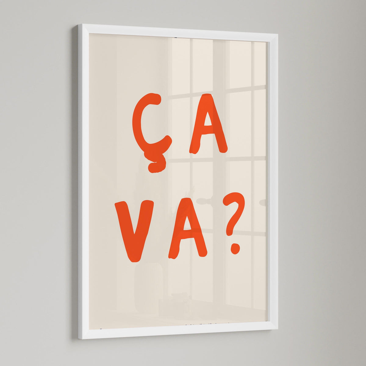 Ça Va? French Print: Colourful Hallway Welcome Art