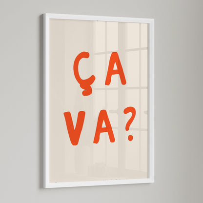Ça Va? French Print: Colourful Hallway Welcome Art