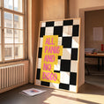 Load image into Gallery viewer, Panic! At The Disco Song Lyrics Print: Checkerboard Emo Wall Art
