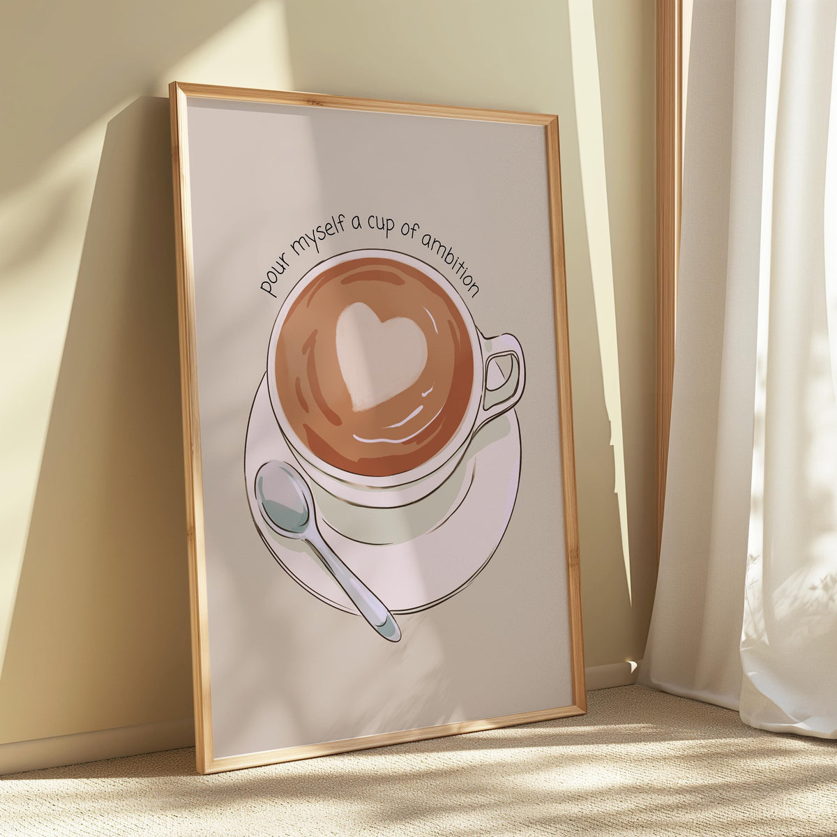 Country Prints - Dolly Parton Lyrics Print - Cup of Ambition - Coffee Wall Art