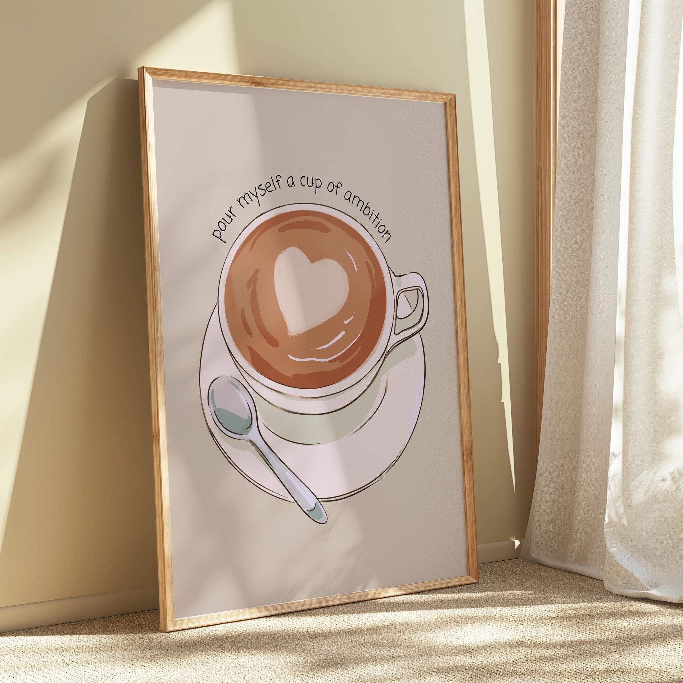 Country Prints - Dolly Parton Lyrics Print - Cup of Ambition - Coffee Wall Art
